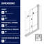 Panneau de douche simple fixe sans cadre avec verre trempé transparent 5/16 po (8 mm) de FSD l 30 po x H 78 po FSD-3078-PC-132870545