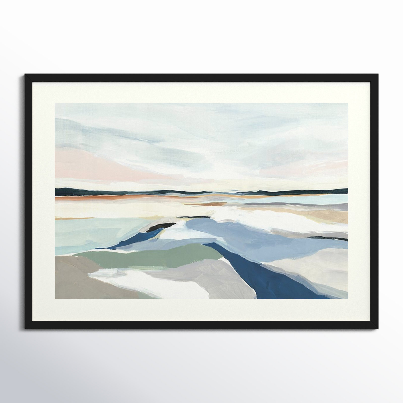 Seaside Day I by Isabelle Z, Black Framed Paper, 31" H x 43" W