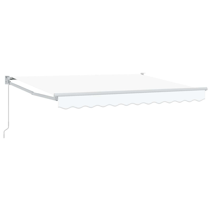 VidaXL 200 D Retractable, 350cm W x 200cm D, Solid Color, White