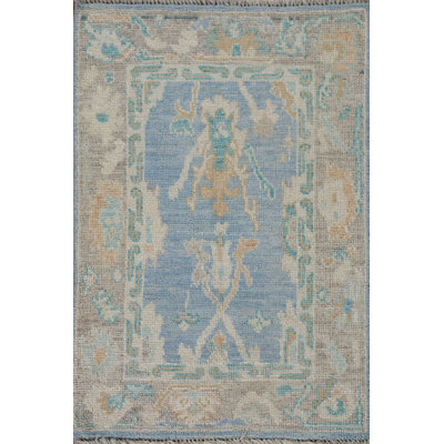 Tapis bleu Oushak