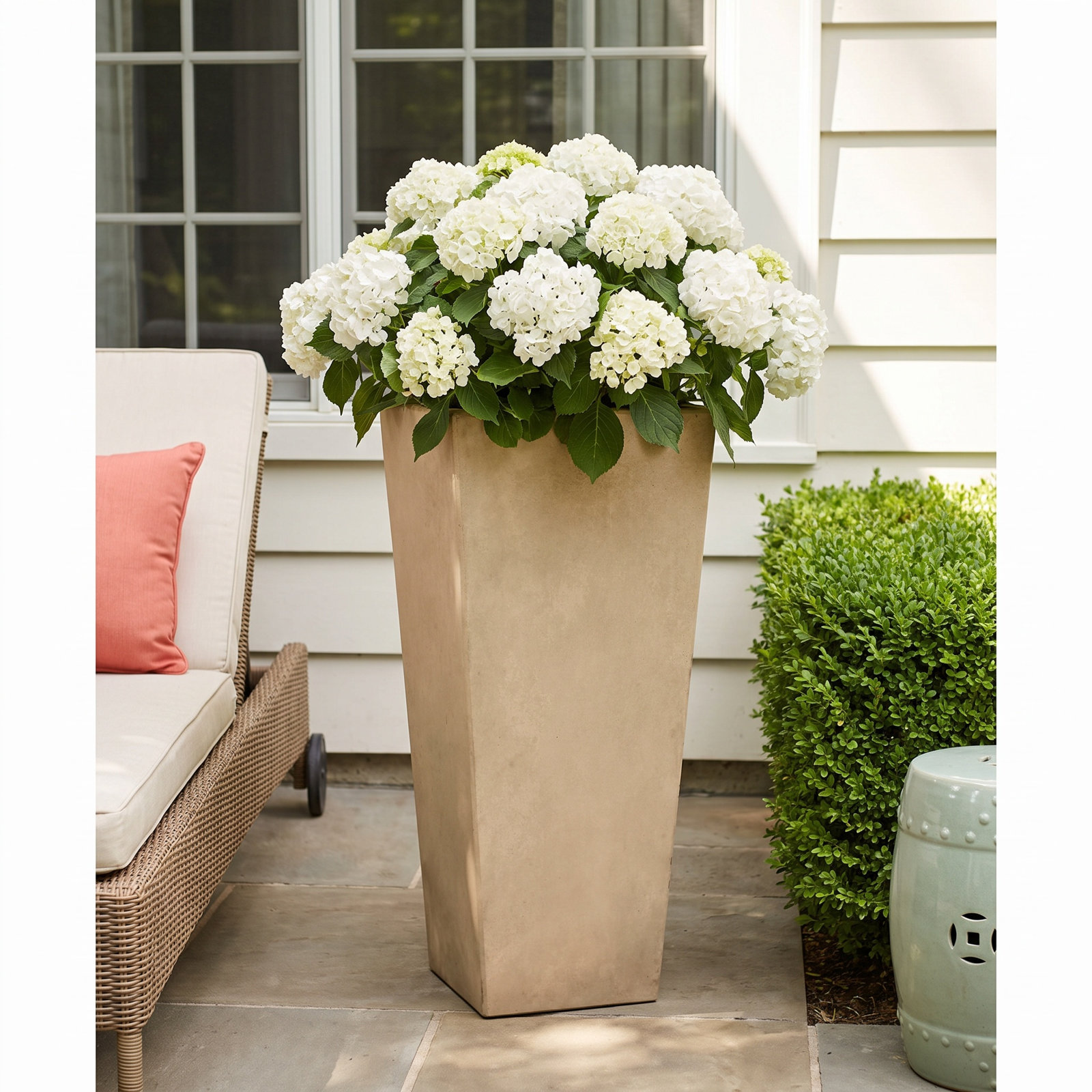 Tall Tapered Square - Natural Finish , Sandstone