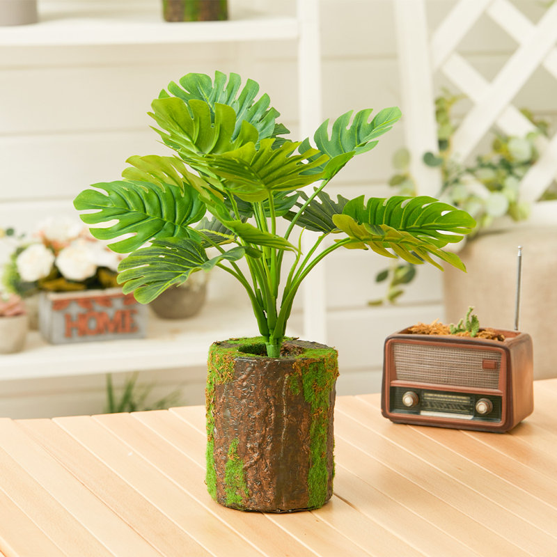 32cm Faux Philodendron Plant in Planter