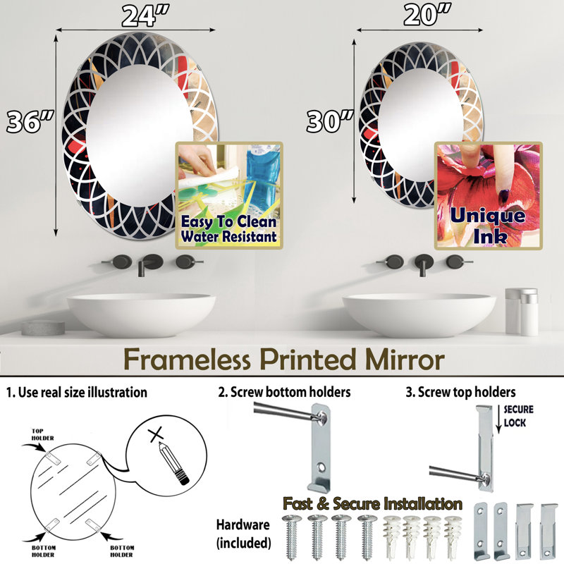 Miroir Swaantje, 36 po x 24 po