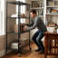 Étagère robuste à 4 fils métalliques - Résistante à la rouille - Idéale pour la cuisine, le garage ou le garde-manger. Dimensions : 90 cm (P) x 46 cm (L) x 160 cm (H). Structure entièrement en fer. 4 tablettes ouvertes, pivotantes avec verrous. Unités réglables. Convient également pour la salle de bain. Épaisseur : 25 mm.