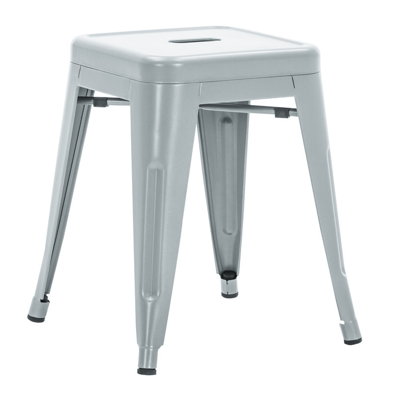 Chaise de patio empilable Yarbrough, Argent