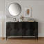 Buffet décoratif en bois laqué noir à 4 portes Accent