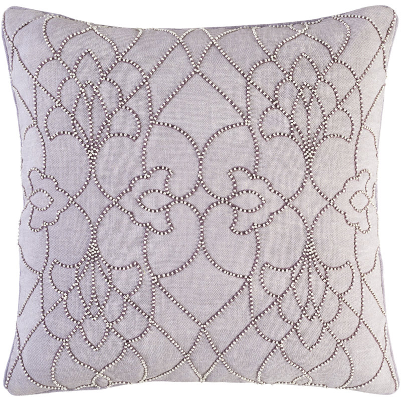 Dotted Pirouette Linen Pillow Cover, Blush, 22" x 22", Pillow Cover Only - No Insert