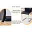 Chaise de salle à manger Black Pu (4 pièces) - Chic et fonctionnelle. Qualité PU, rembourrage en mousse. Conception ergonomique. Pieds argentés. Fabrication stable. Base coulissante. Des chaises respirantes). Matériau avec bon