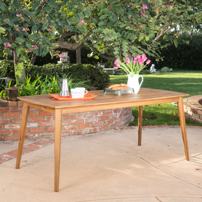 Table d'extérieur en bois - l 71 po x P 35,5 po x P 28,9 po Look élégant avec finition 70,92 po 35,58 po 28,9 po