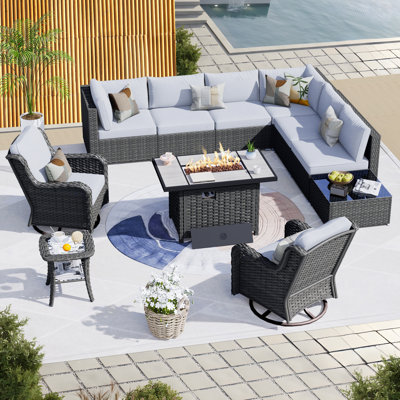 8 - Person Modular Patio Conversation Set with Cushions