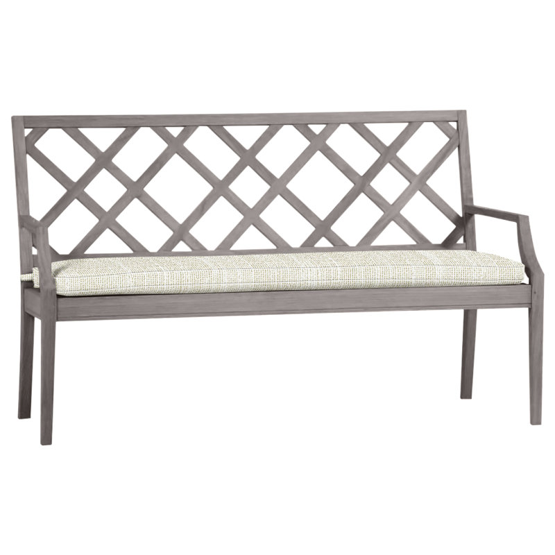 Banc 60 po Haley Teak - Huître, Huître teck, InsideOut® Rollo ‑ lin crème, Pas de soudure