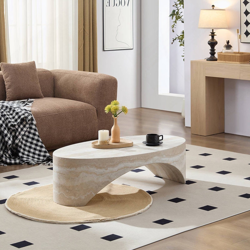Table d'appoint The Oval, Blanc
