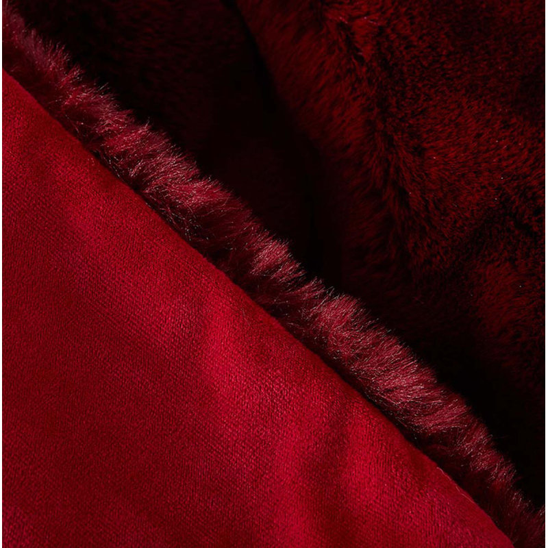 Jeté en fausse fourrure de luxe Cassilda Chinchilla (50 po x 60 po)