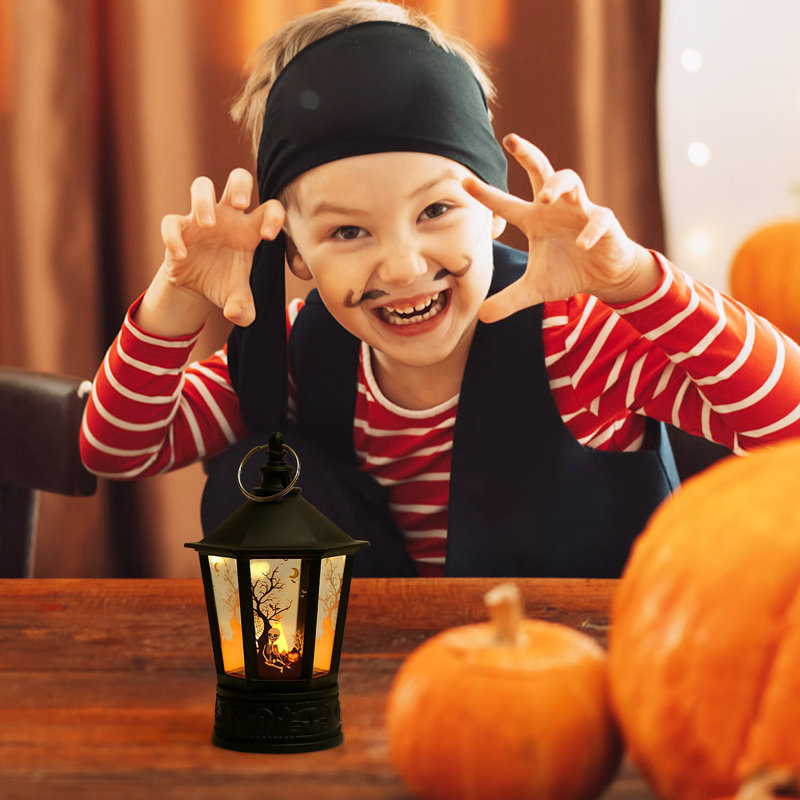 Décoration de fête d'Halloween pour bougies rétro à piles Halloween