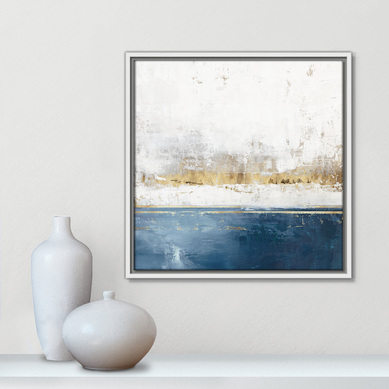 Impression Golden Horizon II par Casa Fine Arts, Blanc, H 17,5 po x l 17,5 po