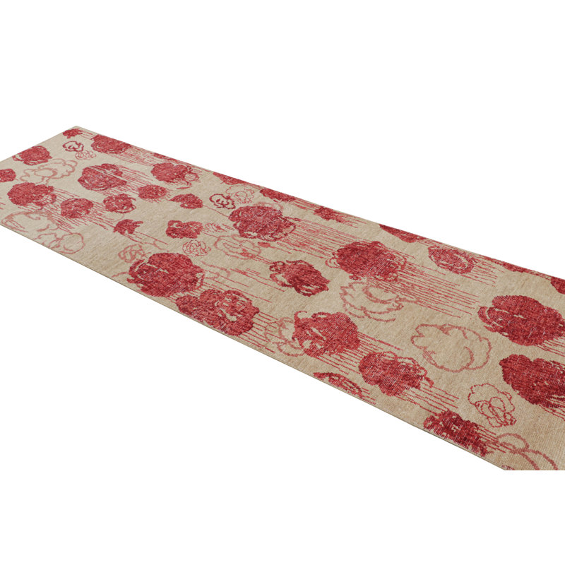 Distressed Homage Floral Area Rug, Runner 2'6" x 14'