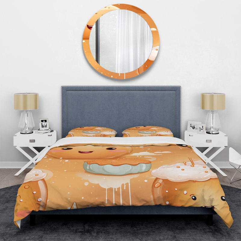 Ensemble de housse de couette Serenade Cute Doughnutpattern - Food Donuts, Housse de couette pour très grand lit et 2 très 