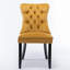 Chaise rembourrée capitonnée en velours de bois massif-1128177157-1128177179