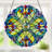 12"H Blue Tiffany Stained Glass Window Panel
