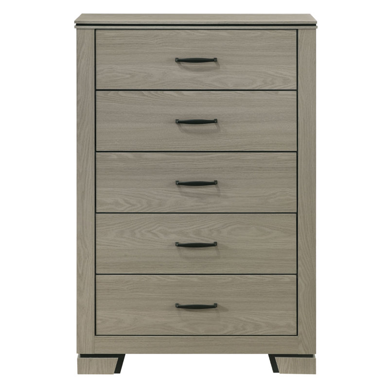 Mobilier de chambre à coucher moderne à 1 tiroir avec 5 tiroirs