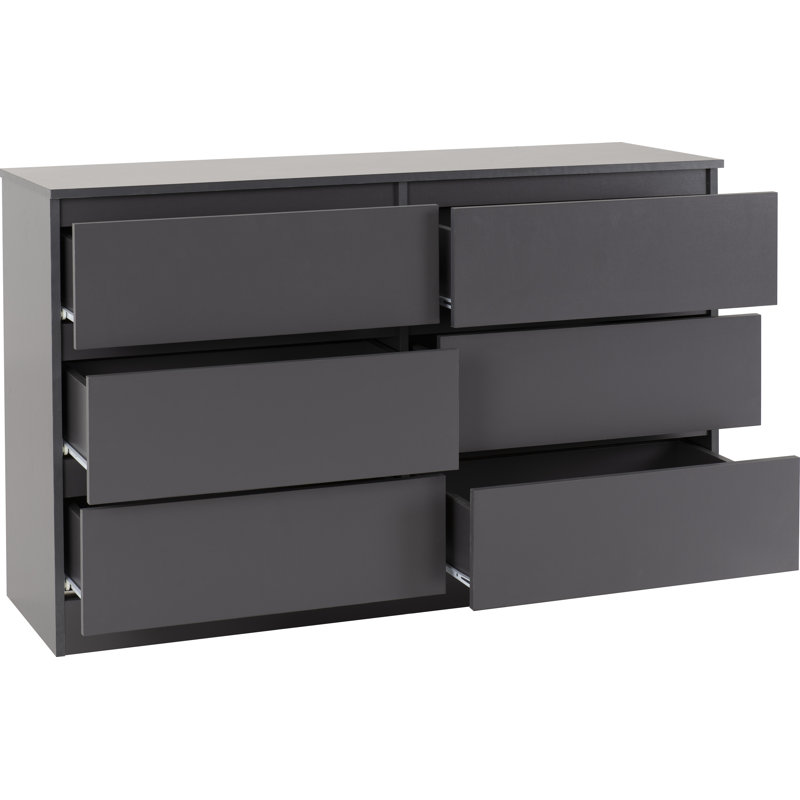 Braunstein 6 Drawer Chest Of Drawers, Grey
