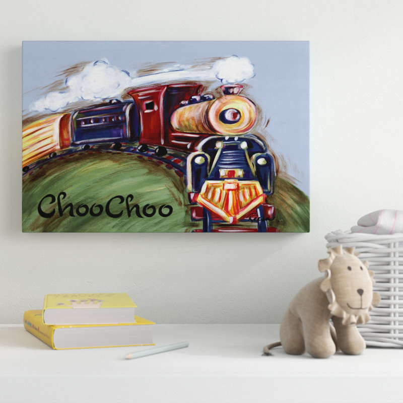 « choochoo », reproduction d’art sur toile tendue, H 12 po x l 18 po x P 1,5 po