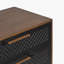 Commode double Naya en noyer noir massif avec 6 tiroirs et quincaillerie en métal à fermeture douce pour chambre à coucher