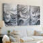 ABSTRACT Series CDL XXII - Toile tendue sur mesure avec châssis - 3 pièces-1167347813