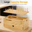 Organisateur de station de charge, support de chargeur 2 couches, support en bambou pour plusieurs tablettes, téléphones, naturel-134648168