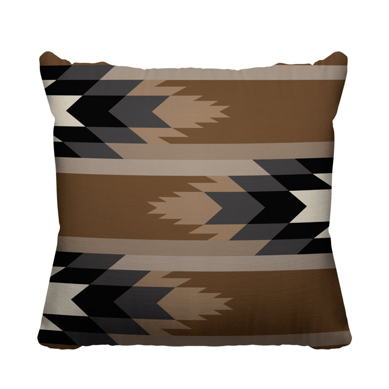 Coussin intérieur / extérieur Lansa Southwestern, L 17 po x H 17 po, Beige