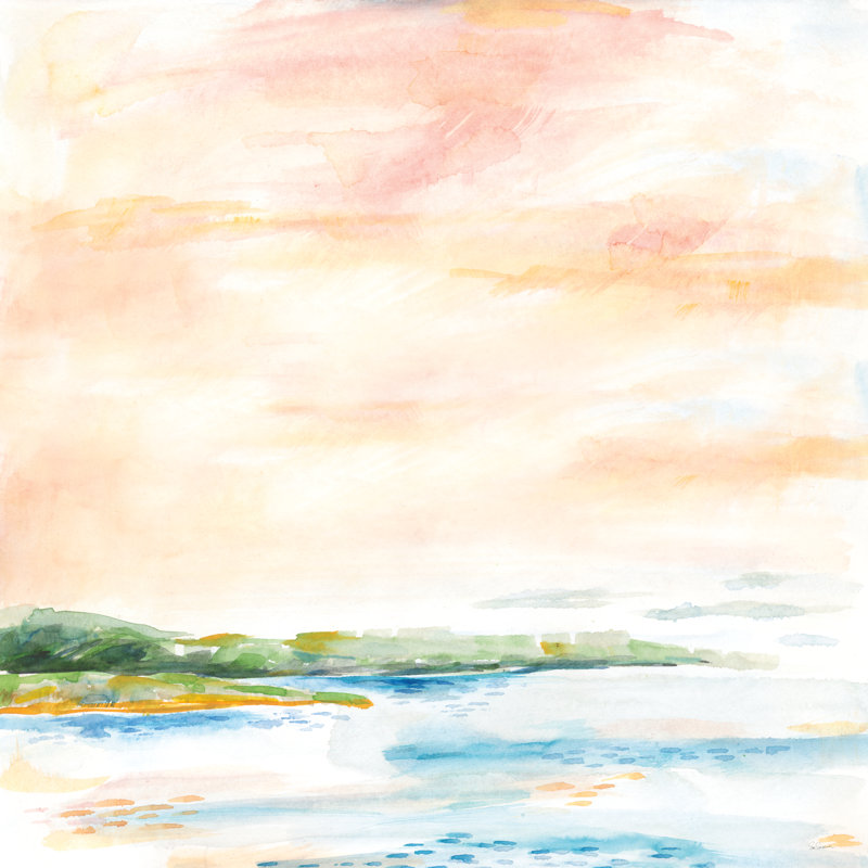 "Morning Bay" par Sue Schlabach - peinture sur toile tendue, H 20 po x l 20 po