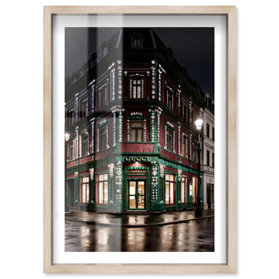 Décoration murale de luxe Luxury Corner II Shadowbox Print par Notoriart, cadre blond, 30 x 45