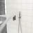Brushed Nickel 12 Inch Wall Mounted Dual Shower System, - Scald Valve, Rainfall And Handheld With Extensive Coverage Square , Balanced Rough In Finish, For Everyday Use