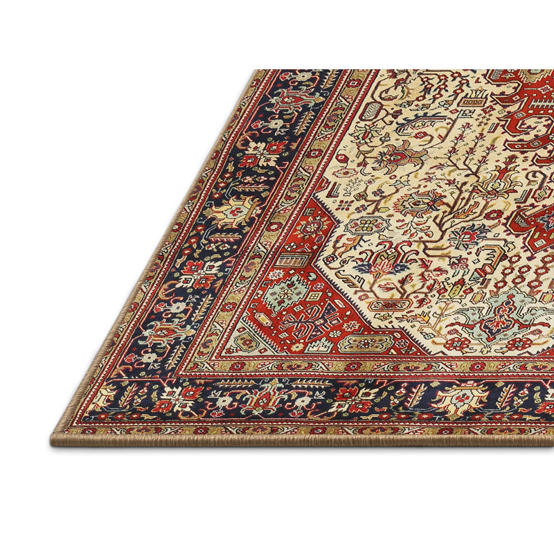Tapis beige Southwestern, Rectangle 3 pi x 5 pi