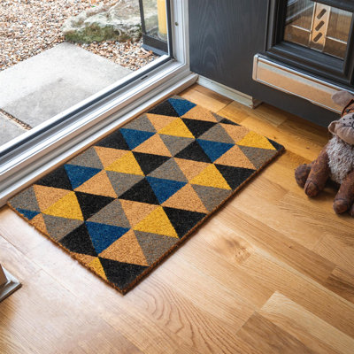 Nicola Spring - Coir Door Mats - 60 x 40cm - Geometric