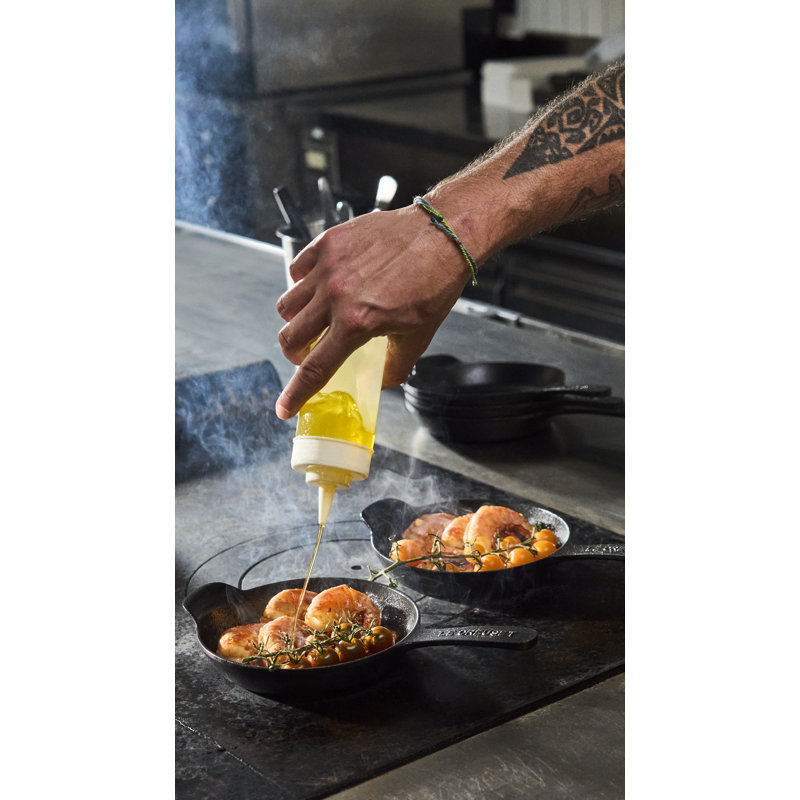 Le Creuset Enameled Cast Iron Set Of 4 Mini Skillets, 1/3 Qt. Each, Matte Black