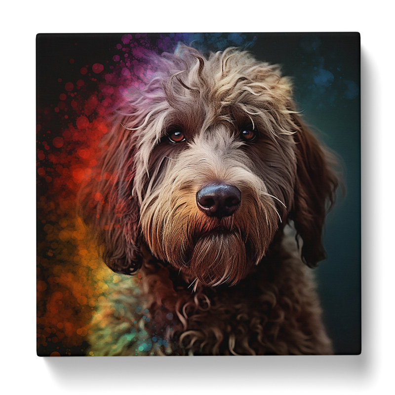 Labradoodle Conceptual Art No.1 - Wrapped Canvas