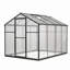 Serre en polycarbonate avec évent de toit, serre en aluminium pour l'extérieur de la cour arrière