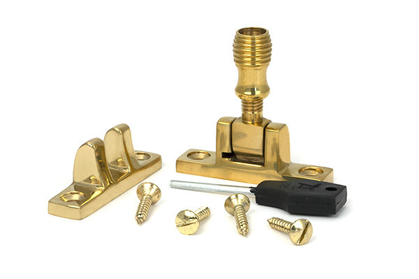 Beehive Brighton Fastener - Narrow (Square), Polished Brass