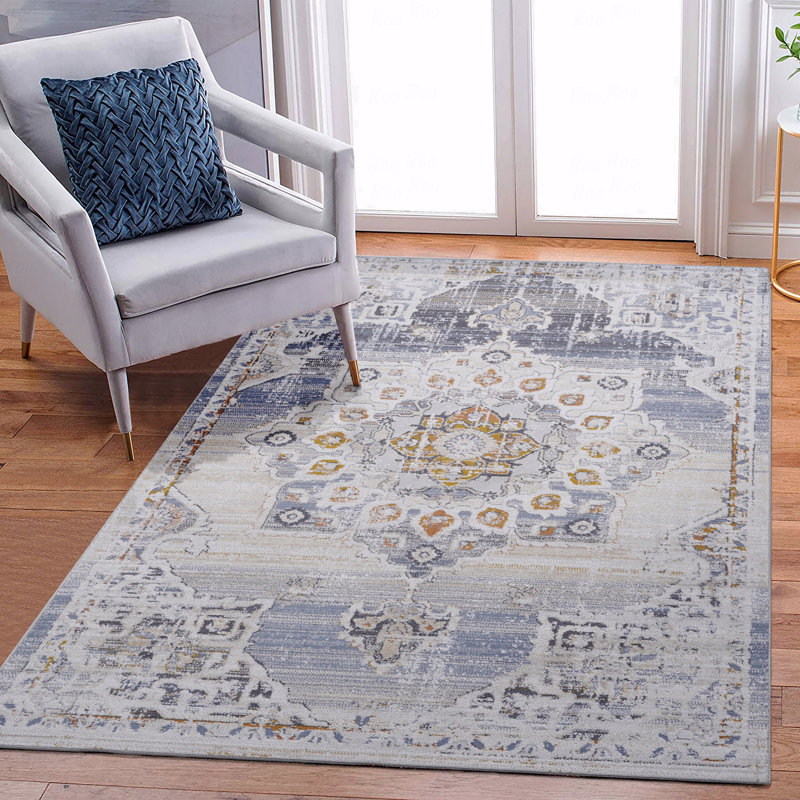 5' X 7' Medallion Area Rug, Rectangle 5'3" x 7'6"