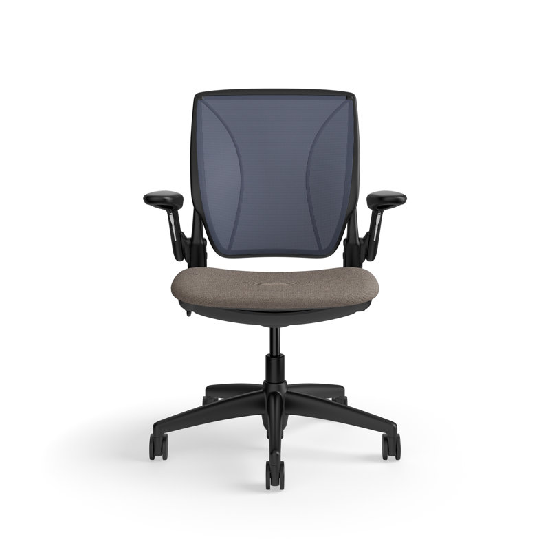 Fauteuil de travail ergonomique avec dossier en graine de coquelicot World ML World, Noir, Blue Mesh, TISSU BRUN CLAIR