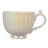 Round Stoneware Fluted Mugs