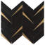 Love Lane 13.3 in. x 10.82 in. Polished Marble and Brass Wall Mosaic Tile (0.99 Sq. Ft. / Each)-61091930