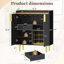 38.1 cm Iron Mini Bar Cabinet