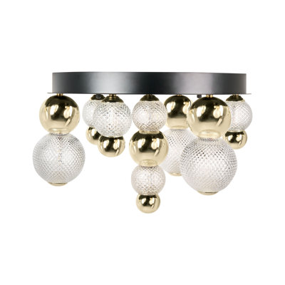 Annai LED Ceiling Lamp Annai Glass Gold