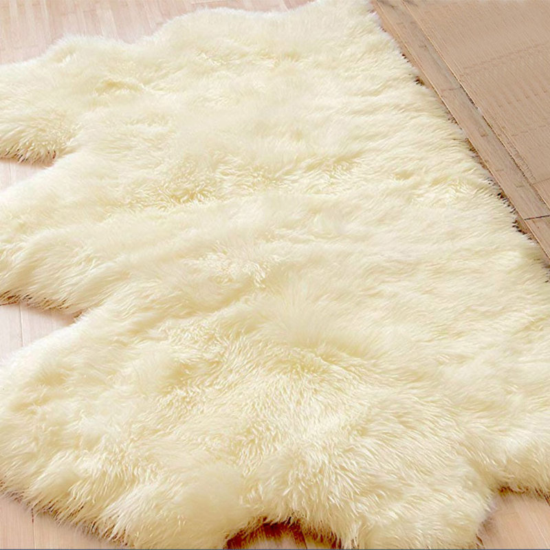 Tapis naturel en peau de mouton 3 po x 5 po 3 po