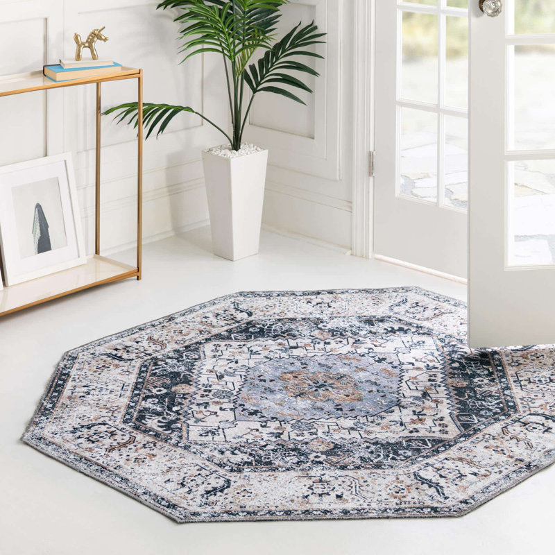 Oluremi Oriental Indoor Rug, Octagon 7'10" x 7'10"