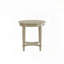 Table de bout ronde antique blanche avec tablette inférieure - d'inspiration française