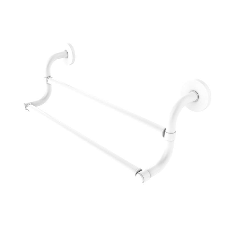 Matte White 36'' Double Wall Mounted Towel Bar