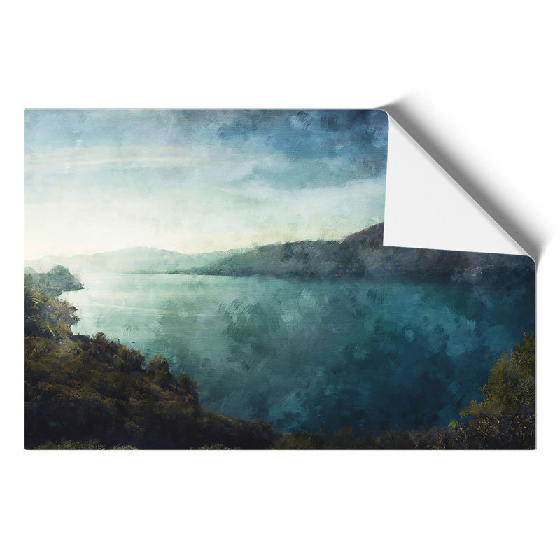 Sunlight over a Lake Painting - Frameless Print, 42cm H x 59cm W x 0.1cm D